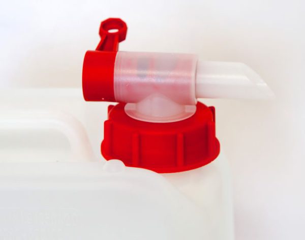 Re-useable tap attachment for safe and convenient refill of hand sanitiser dispensers